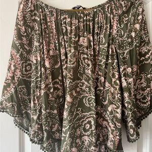 Fever Green and Pink Blouse